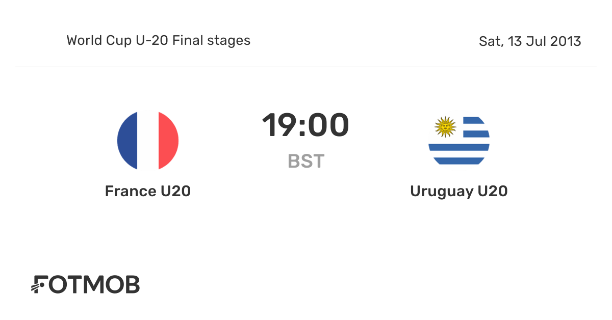 France U20 vs Uruguay U20 live score, predicted lineups and H2H stats