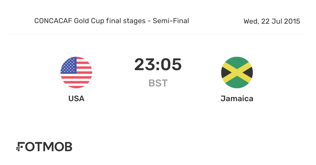 USA vs Jamaica live score, predicted lineups and H2H stats.