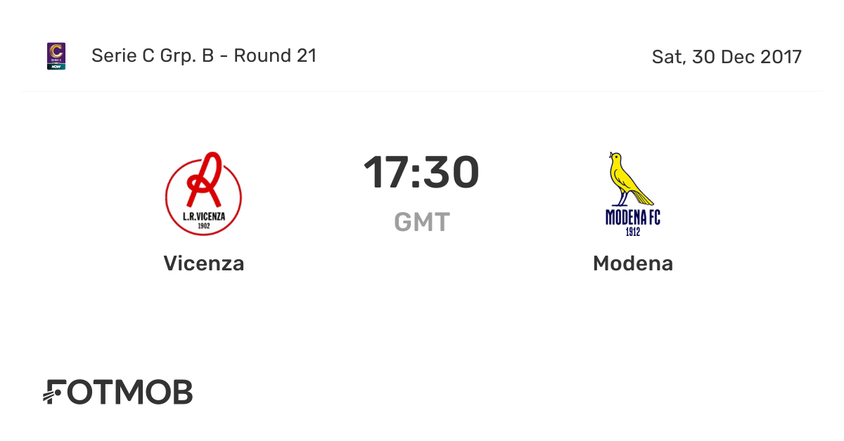 Bassano vs Modena live score, H2H and lineups