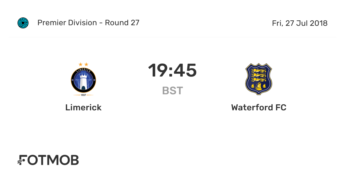 Limerick vs Waterford FC live score, predicted lineups and H2H stats.