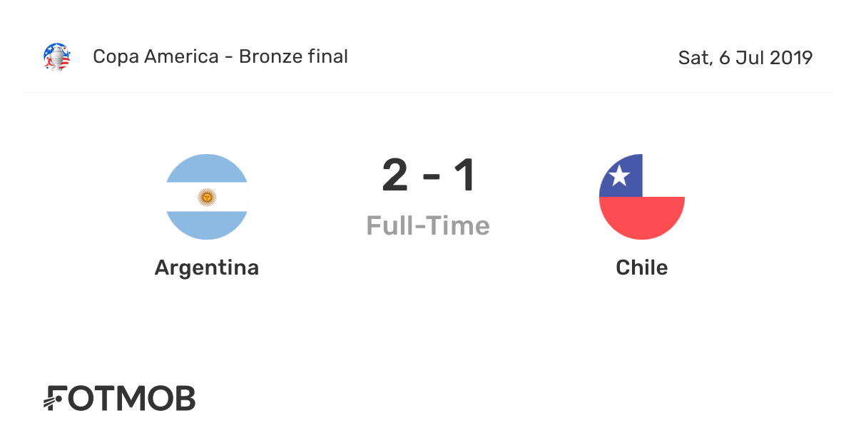 Argentina vs Chile, Copa America Final Stage on Sat, Jul 6, 2019, 1900 UTC