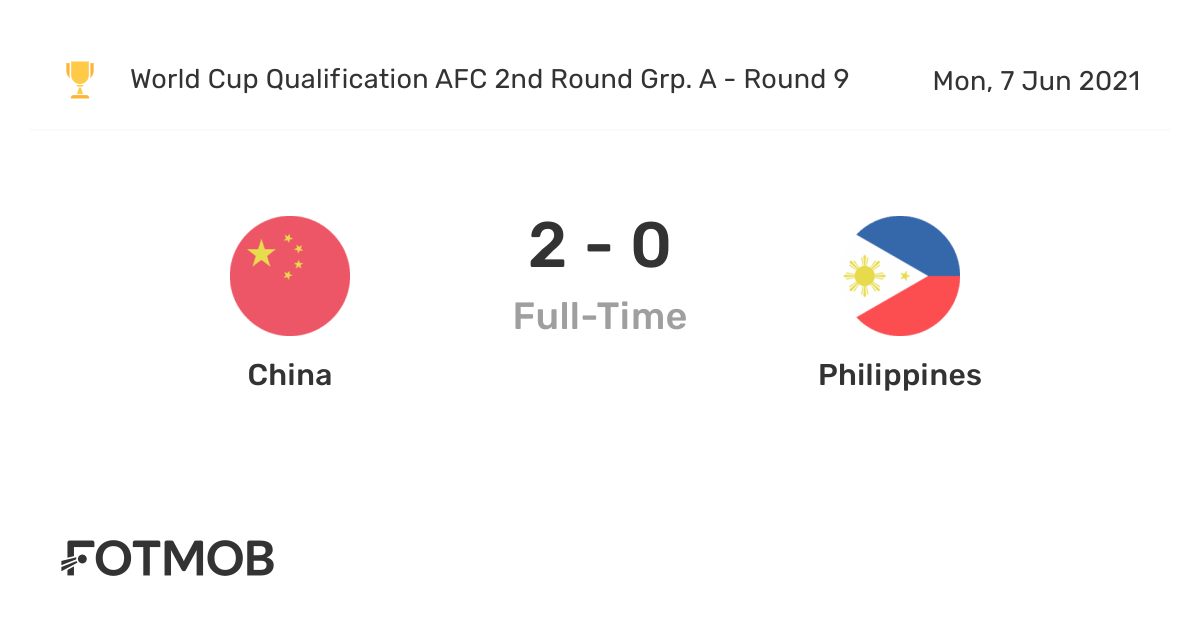 China vs Philippines, World Cup Qualification AFC 2nd Round Grp. A on