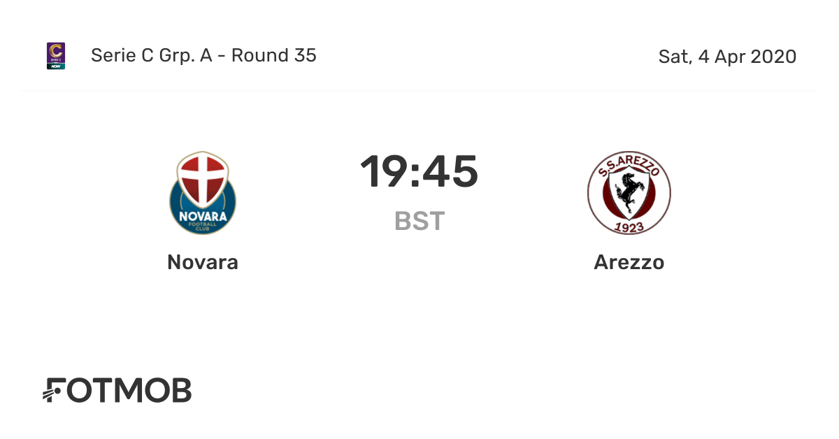 Novara vs Arezzo live score predicted lineups and H2H stats