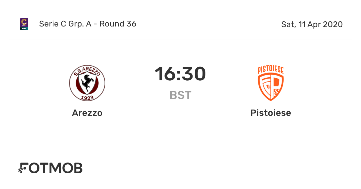 Arezzo vs Pistoiese live score predicted lineups and H2H stats