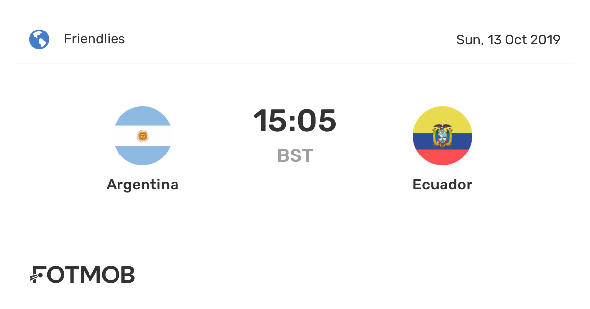 Argentina vs Ecuador live score, predicted lineups and H2H stats.