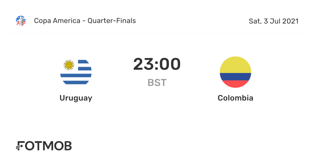 Uruguay vs Colombia live score, predicted lineups and H2H stats.