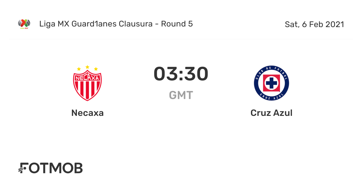 Necaxa vs Cruz Azul live score, predicted lineups and H2H stats.