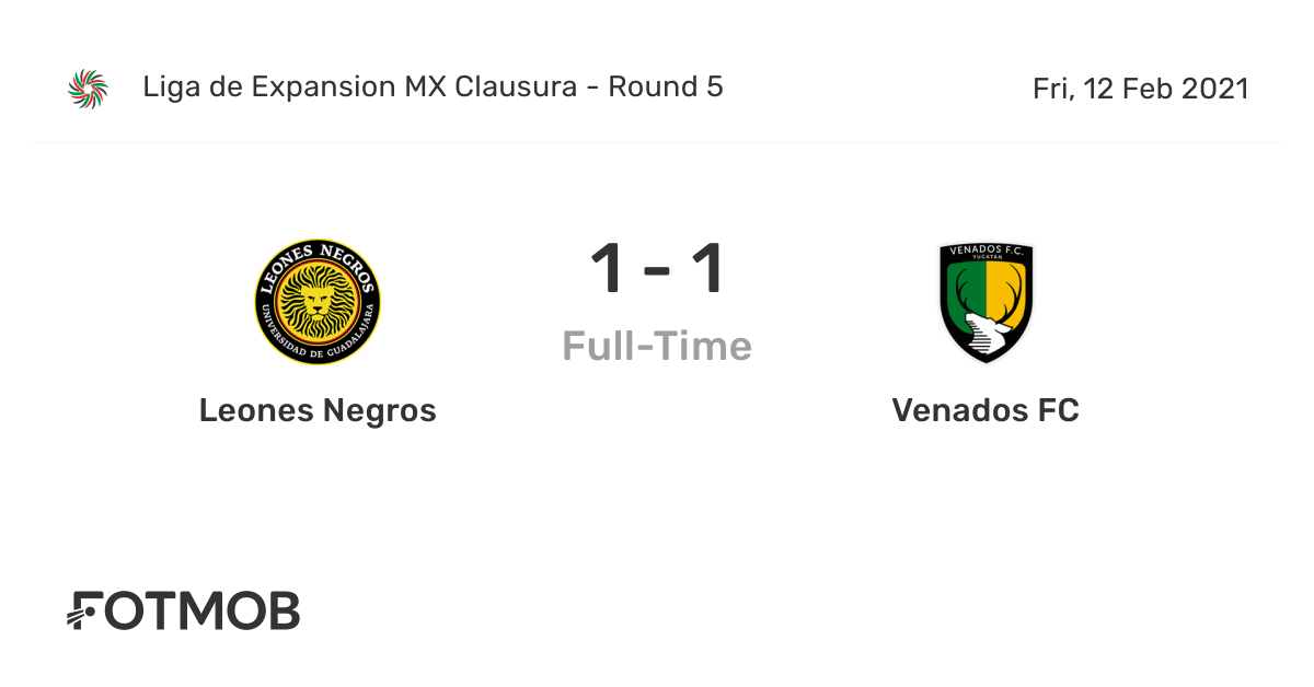 Leones Negros vs Venados FC - live score, predicted lineups and H2H stats.