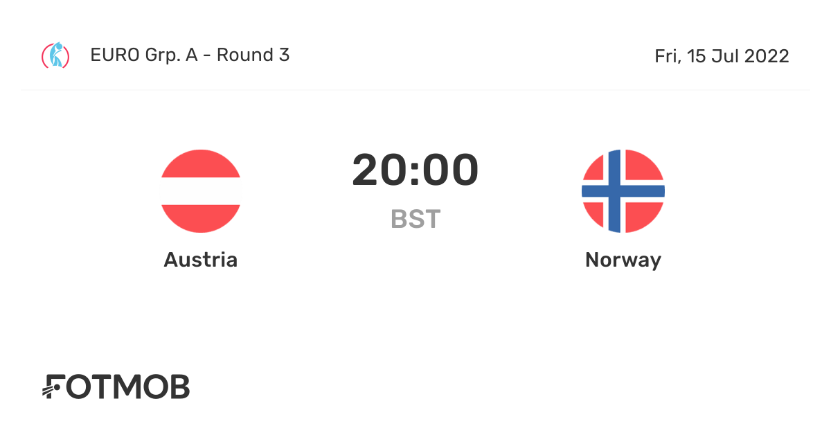 Austria vs Norway live score, predicted lineups and H2H stats.