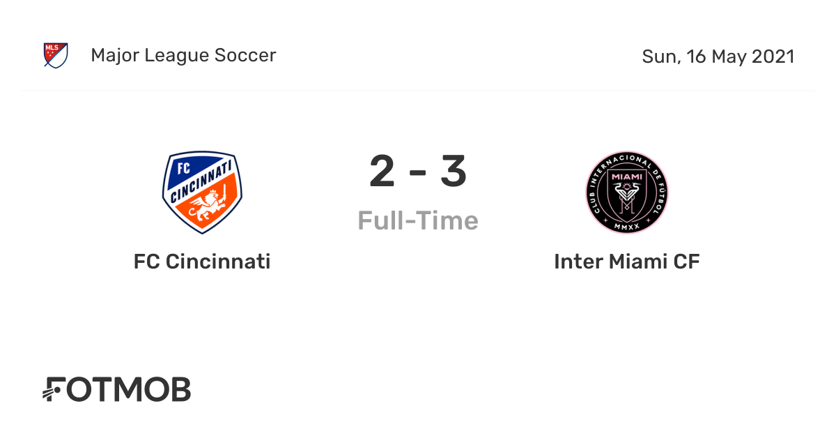 FC Cincinnati vs Inter Miami CF live score, predicted lineups and H2H