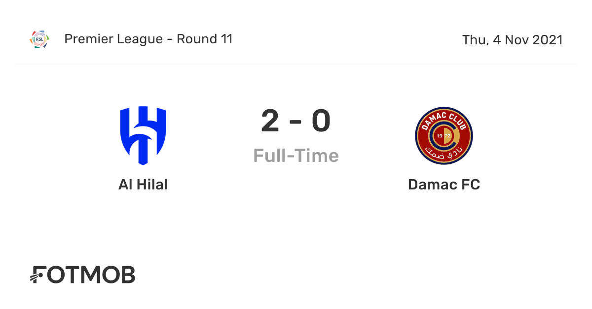 Al Hilal vs Damac FC live score, predicted lineups and H2H stats.