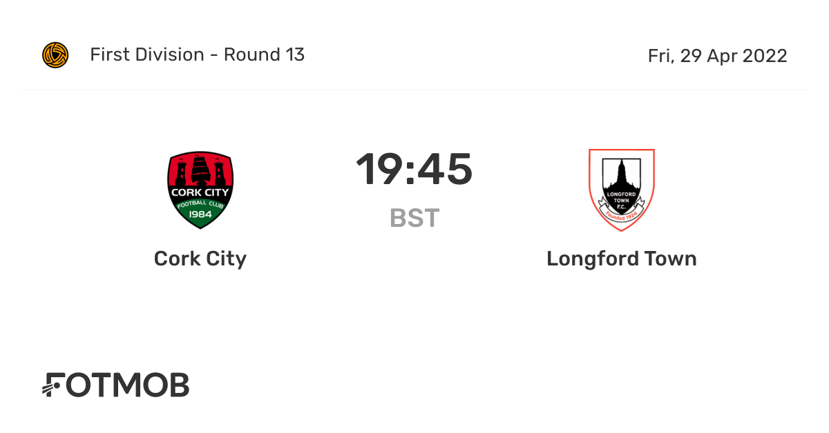 Cork City vs Longford Town live score, predicted lineups and H2H stats.