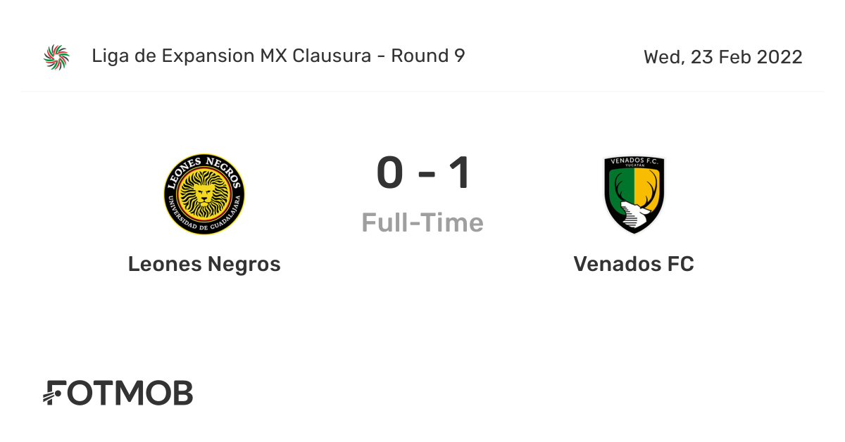 Leones Negros vs Venados FC - live score, predicted lineups and H2H stats.