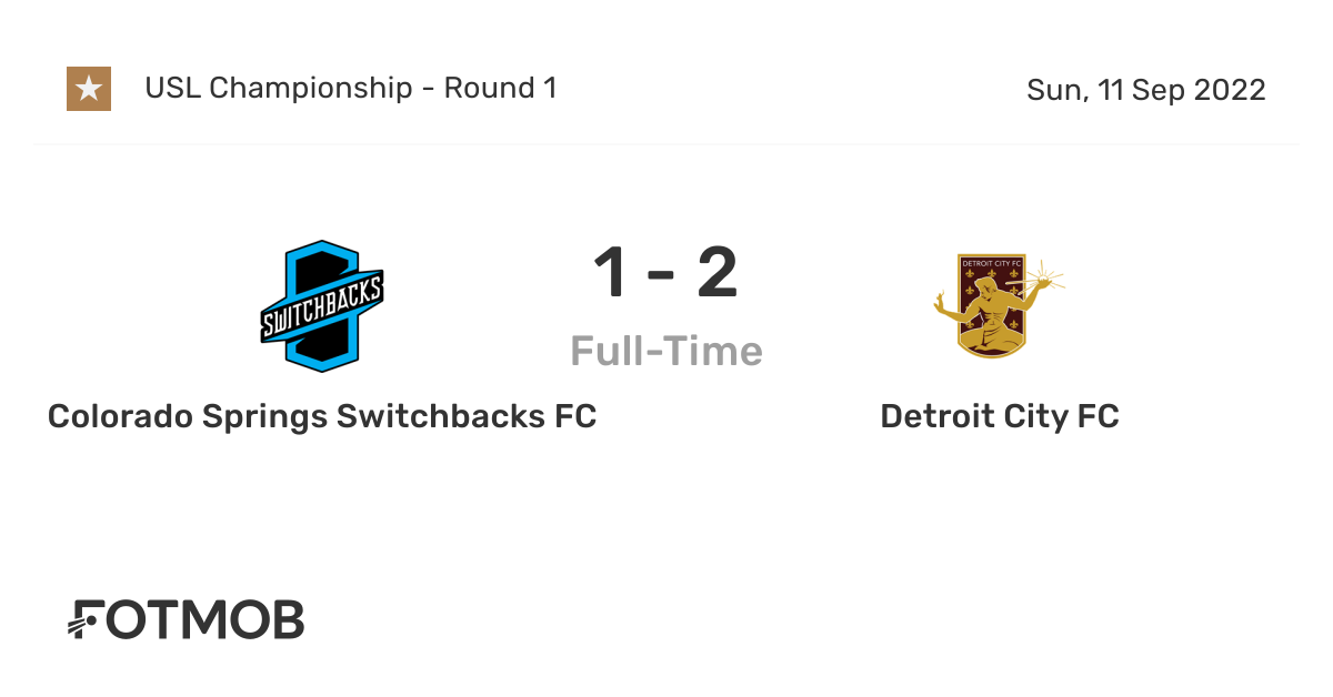 Colorado Springs Switchbacks FC vs Detroit City FC live score
