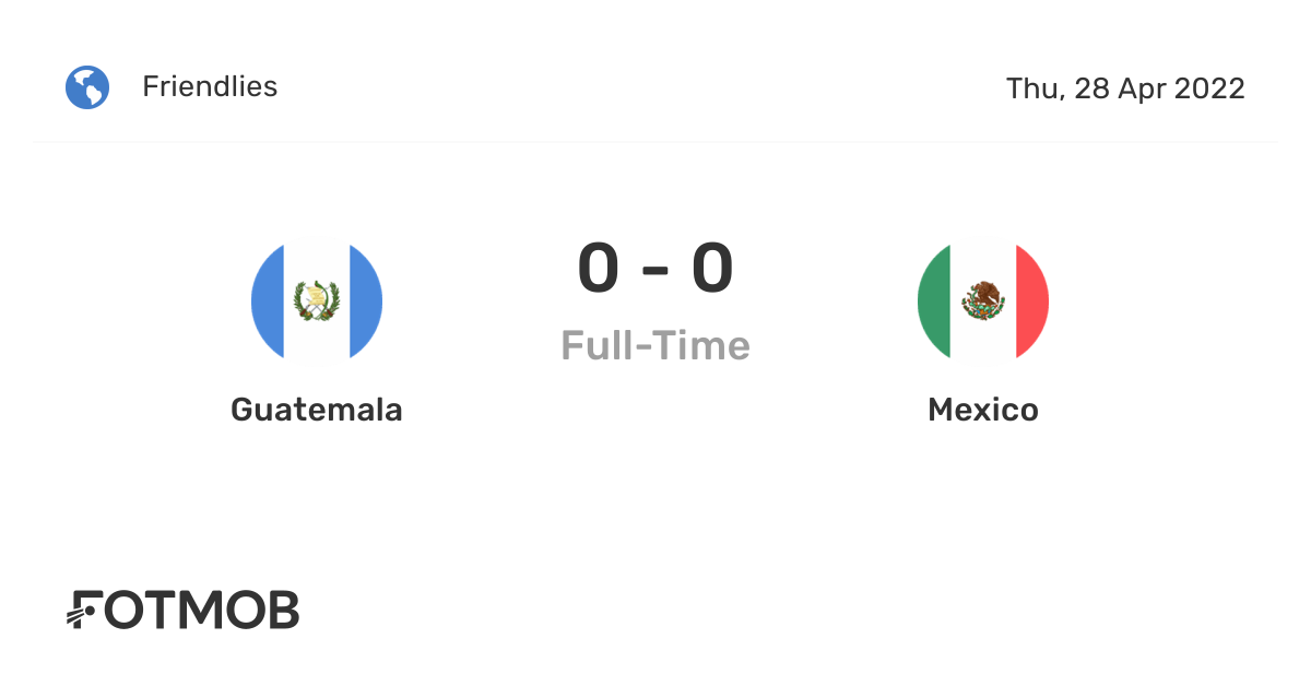 Guatemala vs Mexico live score, predicted lineups and H2H stats.