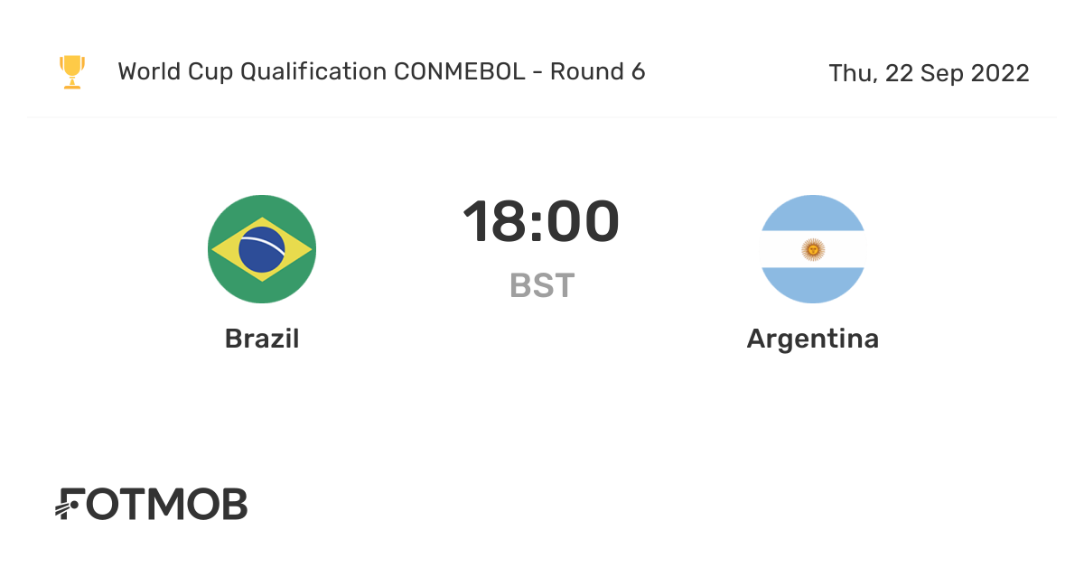 Brazil vs Argentina live score, predicted lineups and H2H stats.