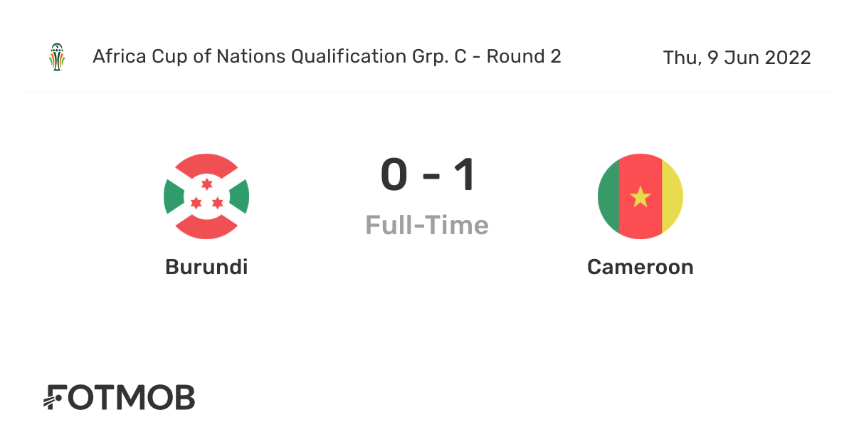 Burundi vs Cameroon live score, predicted lineups and H2H stats.