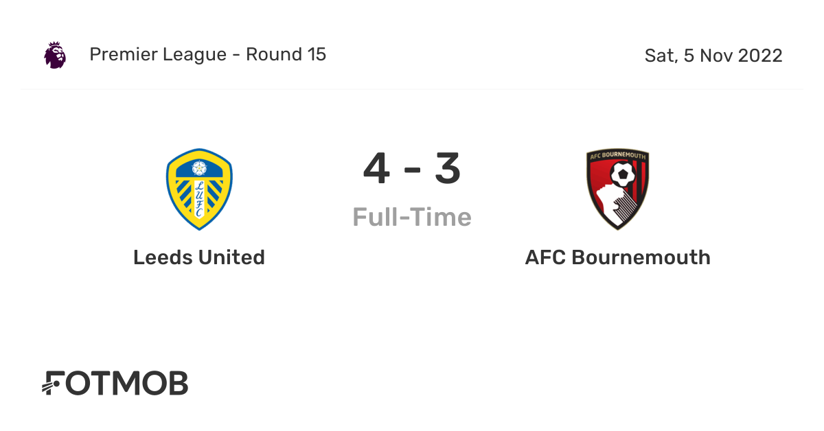 Leeds United vs AFC Bournemouth live score, predicted lineups and H2H