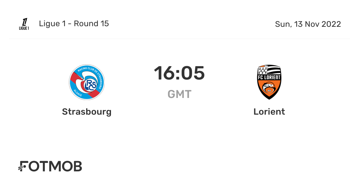 Strasbourg vs Lorient - live score, predicted lineups and H2H stats.