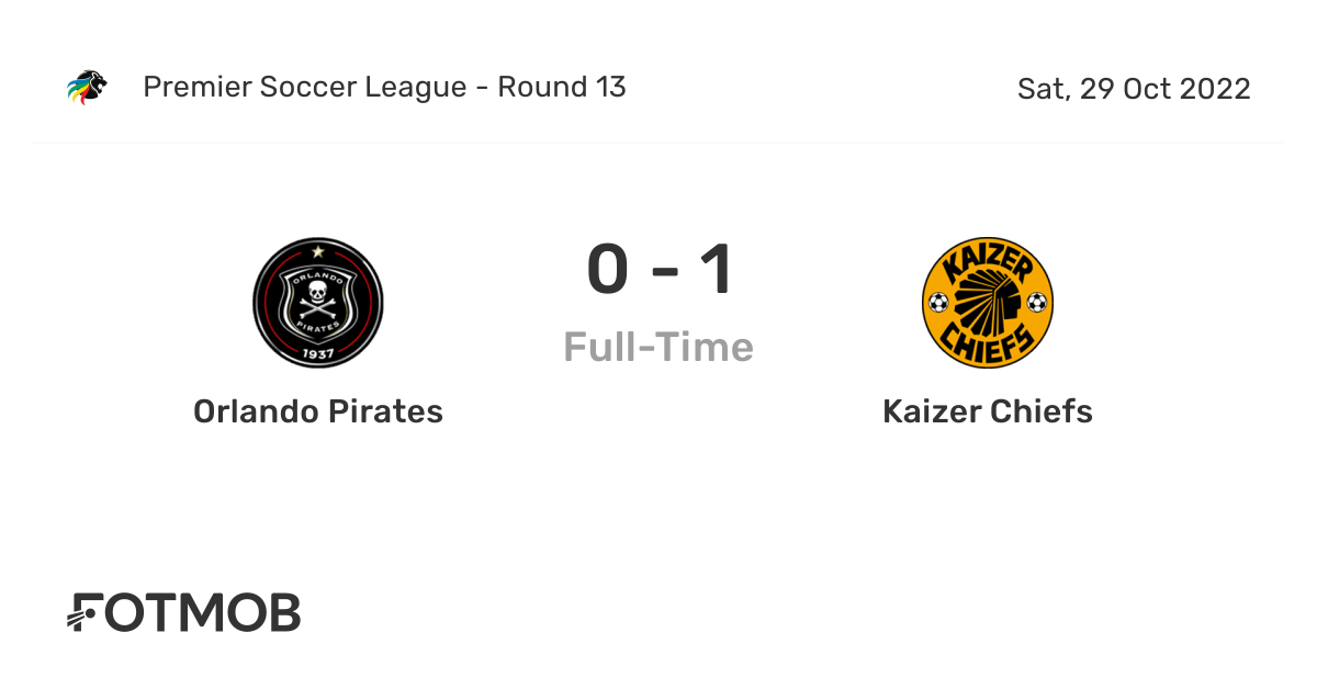Orlando Pirates vs Kaizer Chiefs - live score, predicted lineups and H2H  stats.