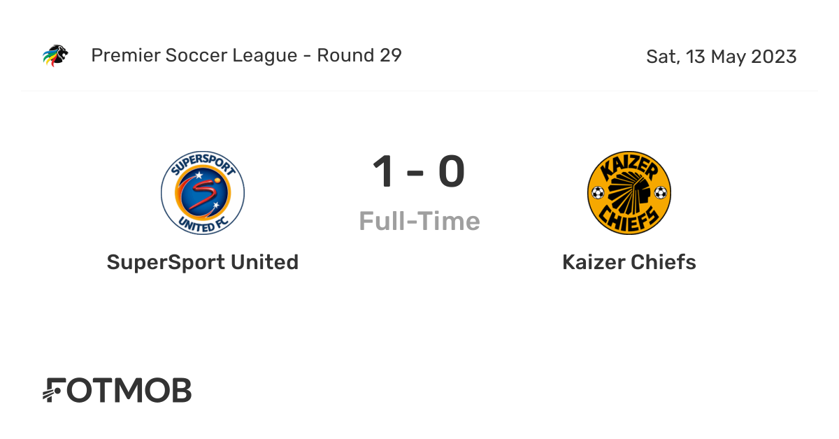 SuperSport United vs Kaizer Chiefs - live score, predicted lineups and ...