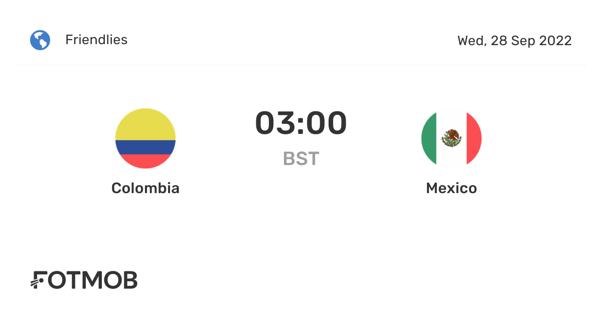 Colombia vs Mexico live score, predicted lineups and H2H stats