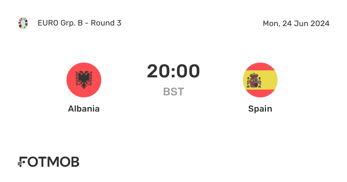 Albania vs Spain live score, predicted lineups and H2H stats