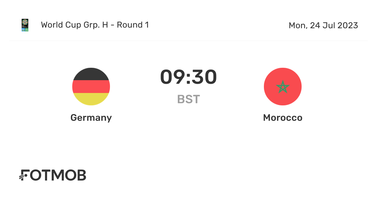 Germany vs Morocco live score, predicted lineups and H2H stats