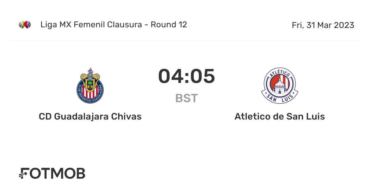 CD Guadalajara Chivas vs Atletico de San Luis live score, predicted