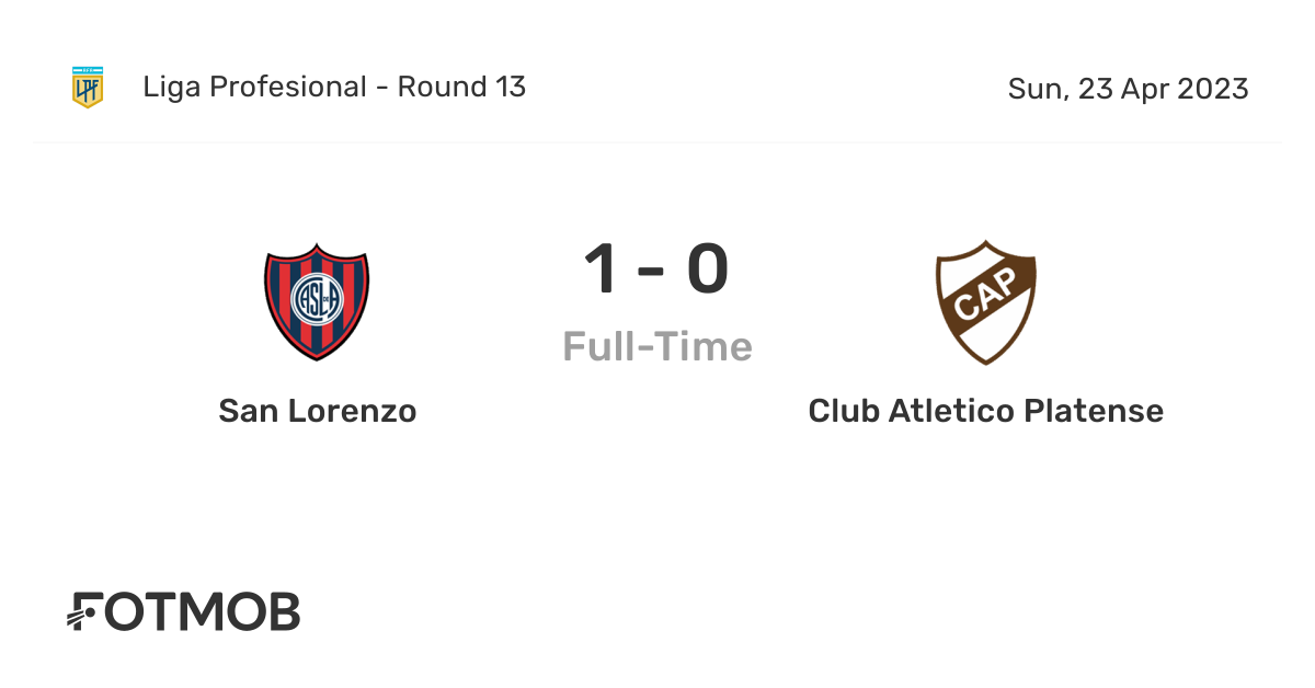 San Lorenzo vs Club Atletico Platense - live score, predicted lineups and  H2H stats.