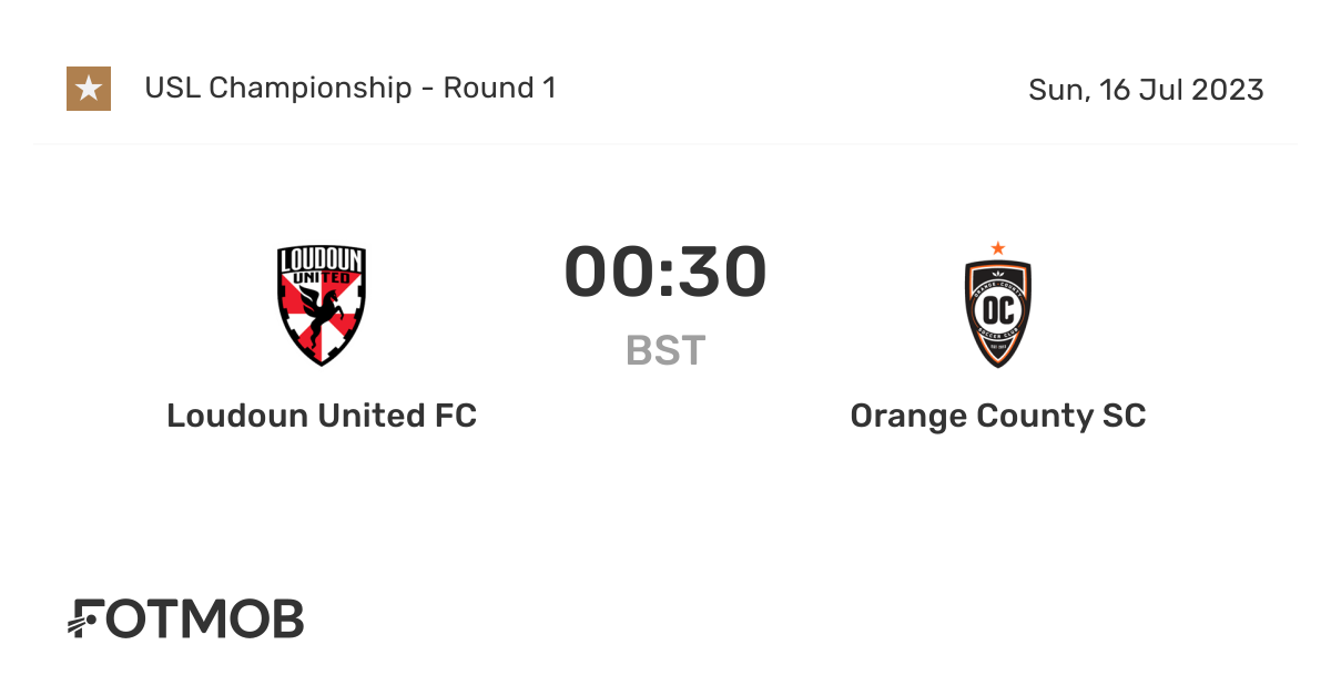 Loudoun United FC vs Orange County SC live score, predicted lineups