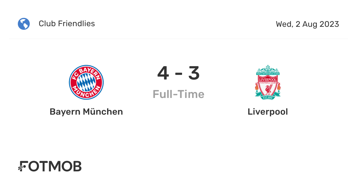 Bayern München Vs Liverpool Live Score Predicted Lineups And H2h Stats
