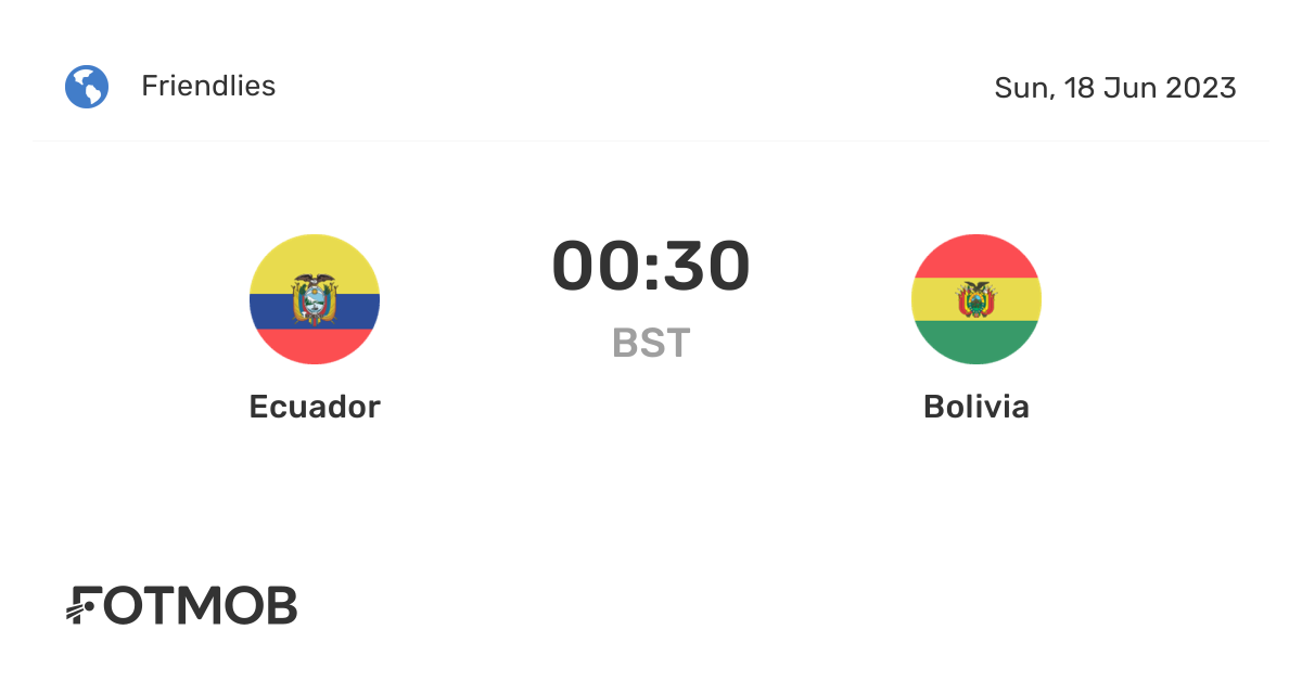 Ecuador Vs Bolivia 2025