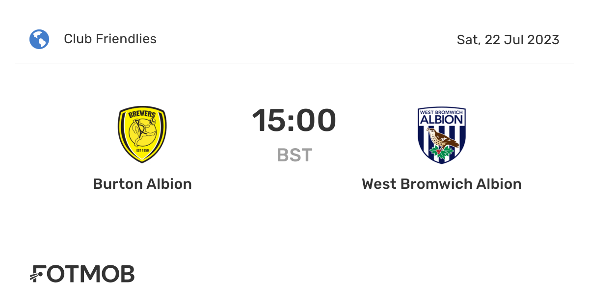 Burton Albion vs West Bromwich Albion live score predicted