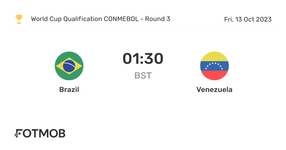 Brazil vs Venezuela live score, predicted lineups and H2H stats.