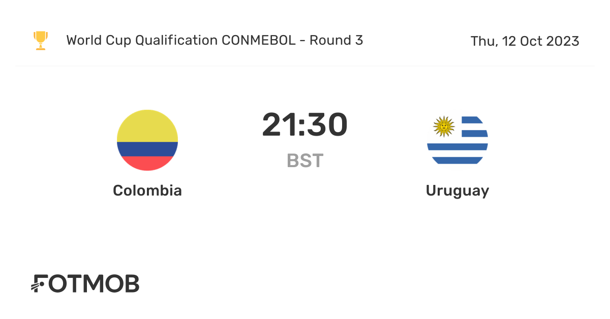 Colombia vs Uruguay live score, predicted lineups and H2H stats