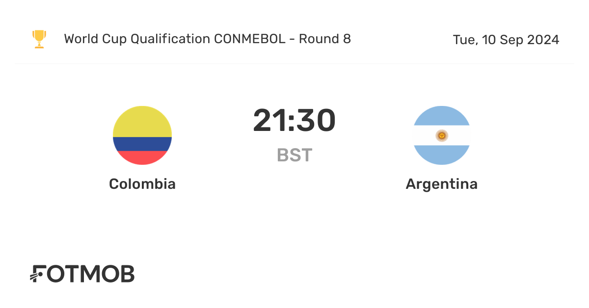 Colombia vs Argentina live score, predicted lineups and H2H stats