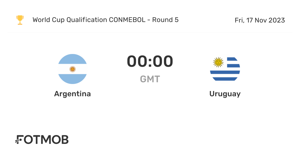 Argentina vs Uruguay live score, predicted lineups and H2H stats.