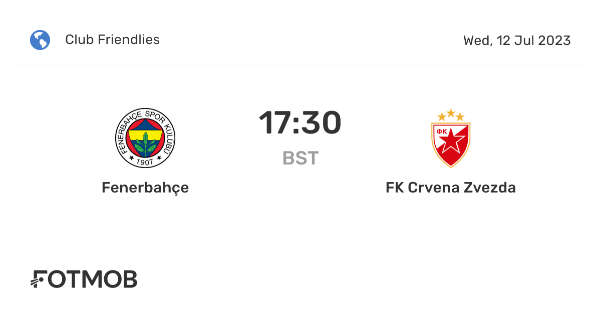 FK Crvena zvezda live score, schedule & player stats