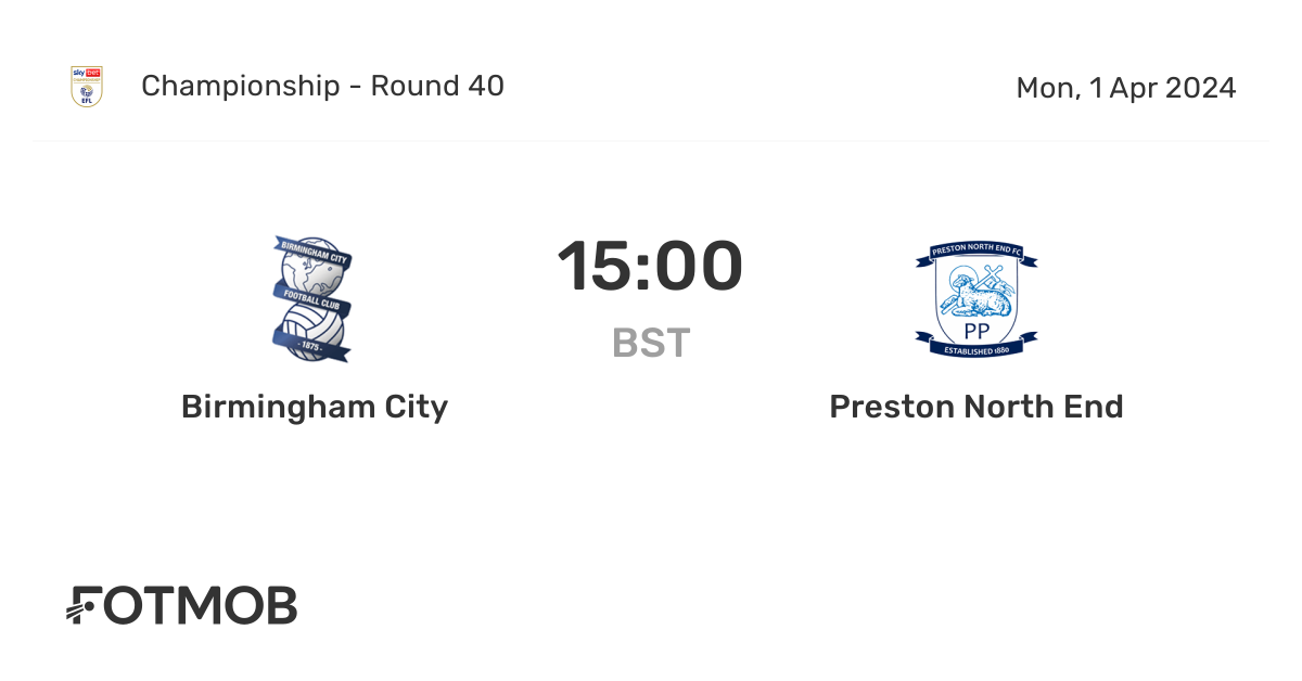 Birmingham City vs Preston North End live score, predicted lineups