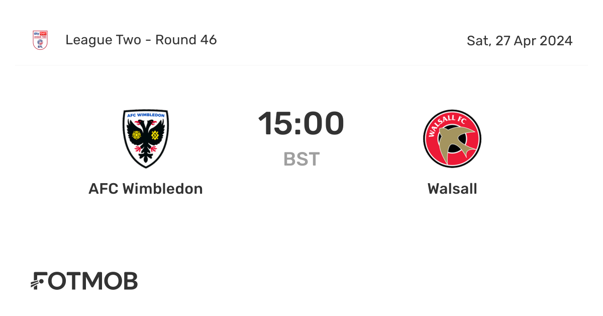 Walsall 1-3 AFC Wimbledon 