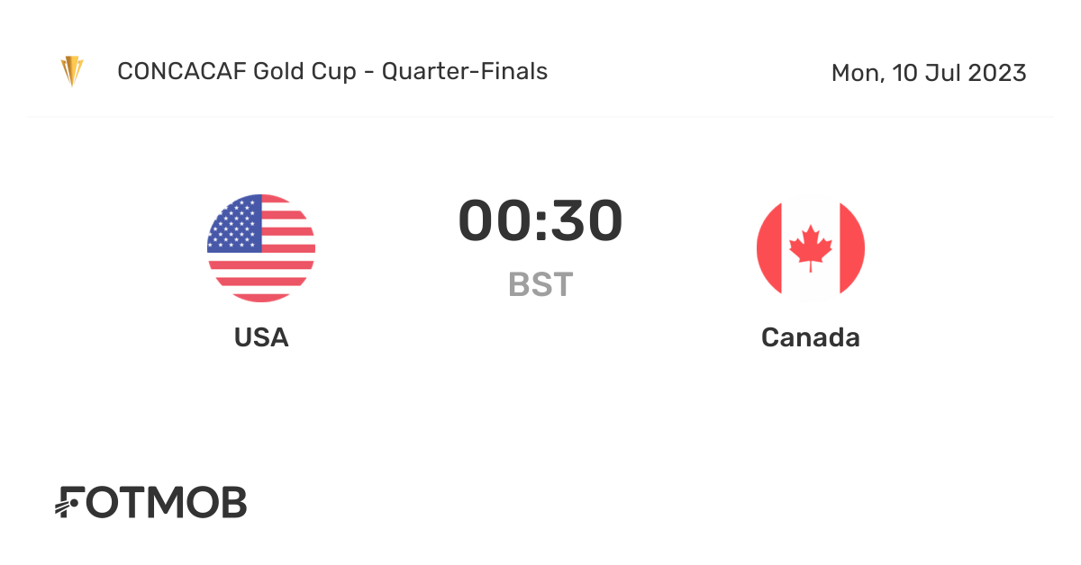 USA vs Canada live score, predicted lineups and H2H stats