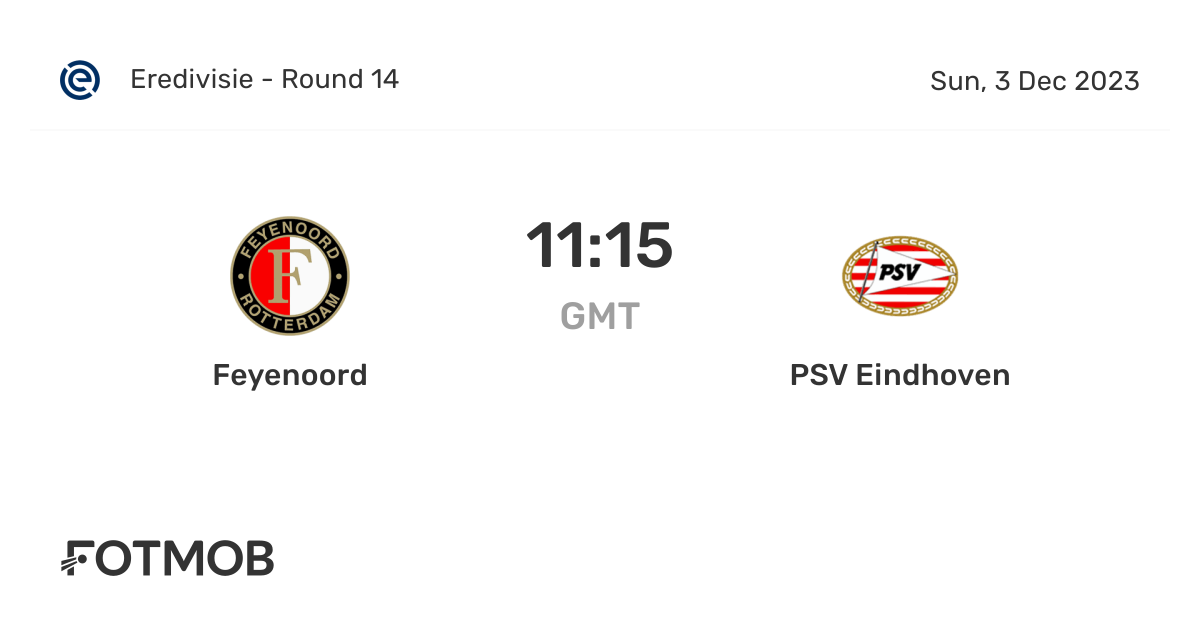 Feyenoord Vs Psv Eindhoven Resultado Ao Vivo Alinhamentos Previstos E Estatísticas H2h 6571