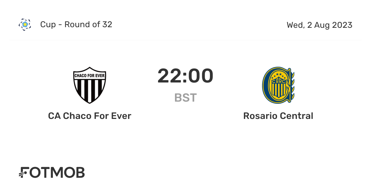 CA Chaco For Ever vs Rosario Central live score predicted