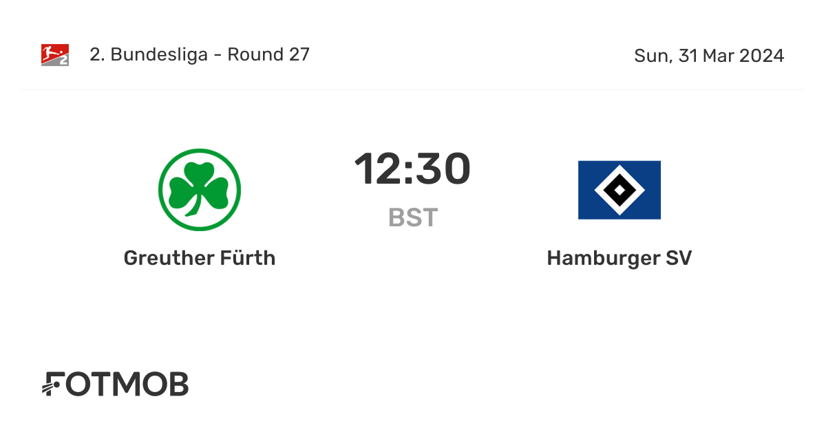 Greuther Fürth Vs Hamburger Sv Live Score Predicted Lineups And H2h Stats 2398