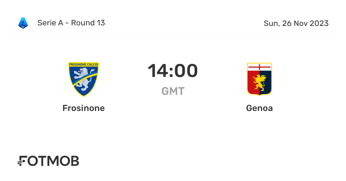 Frosinone v Genoa CFC Tickets, 26 Nov 2023, Stadio Benito Stirpe