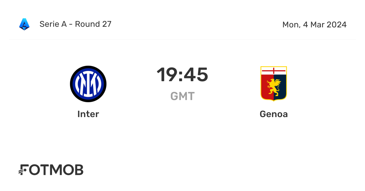 Inter genoa live