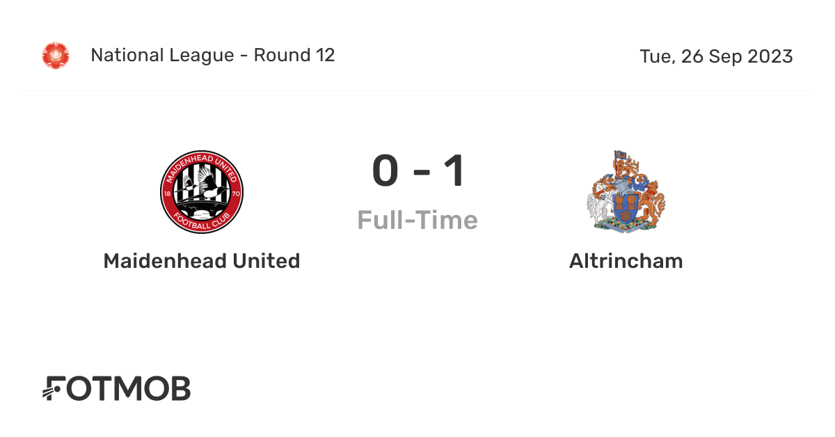 Altrincham v Maidenhead United – Altrincham FC