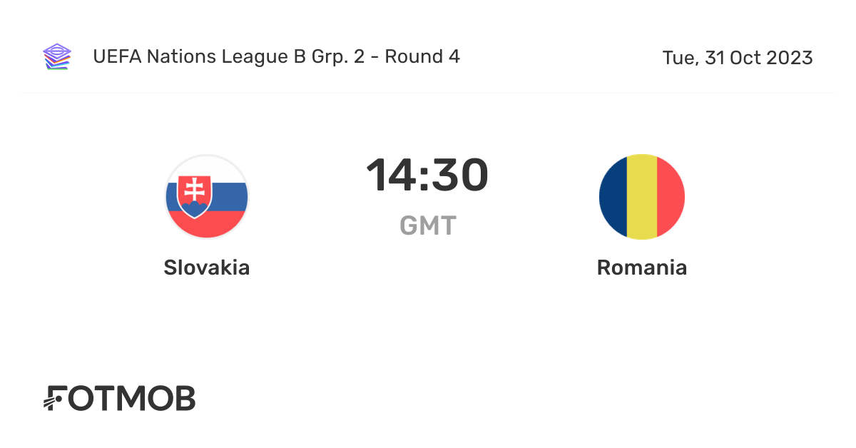 Slovakia vs Romania - live score, predicted lineups and H2H stats