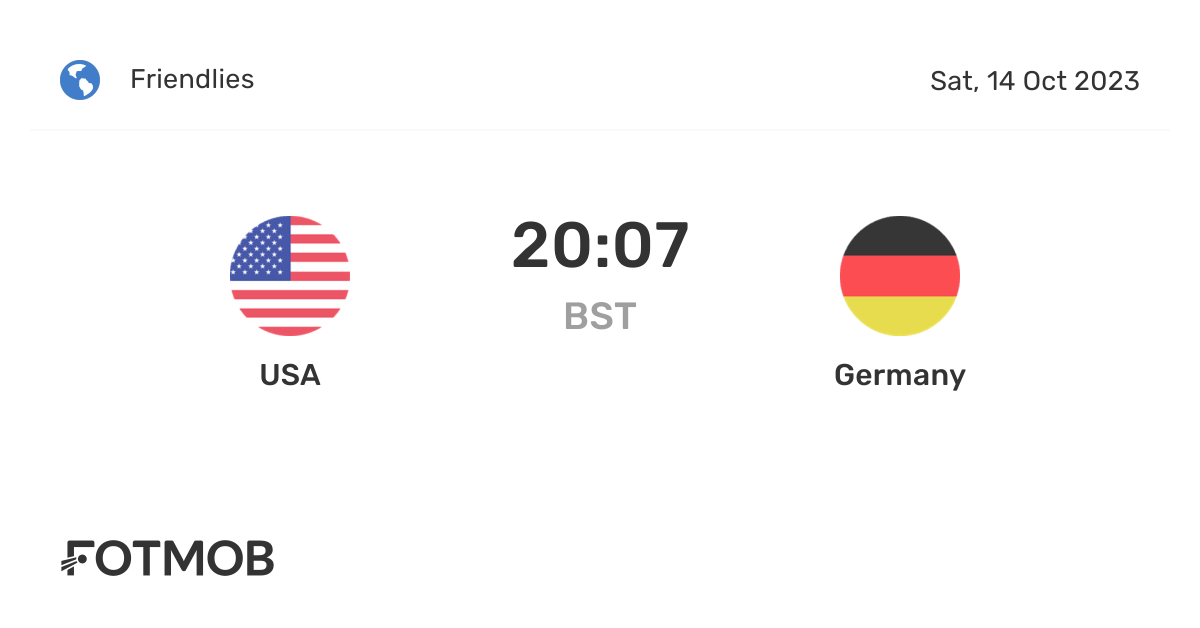 USA vs Germany live score, predicted lineups and H2H stats